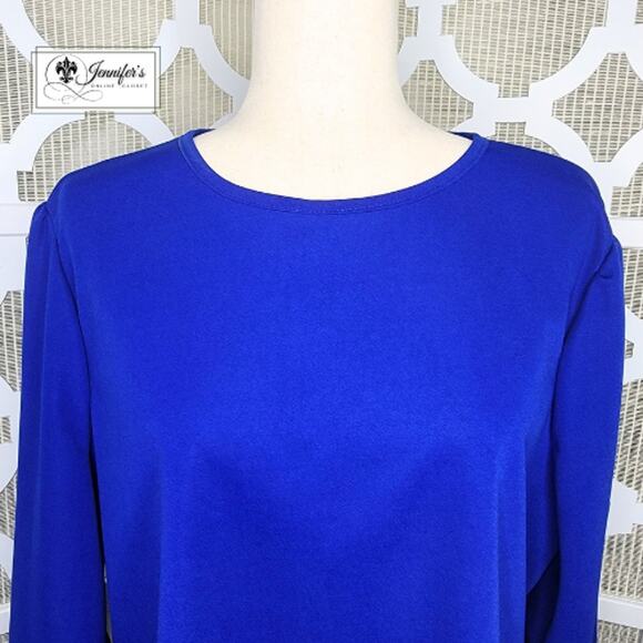Shein Curve Women's Royal Blue Long Sleeve Blouse Size 2X - Picture 3 of 10